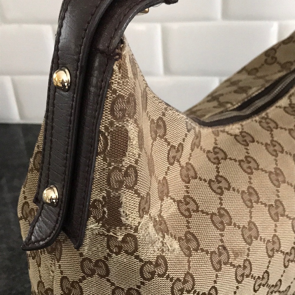 Gucci Monogram Horsebit Hobo Bag - Picture 4 of 7